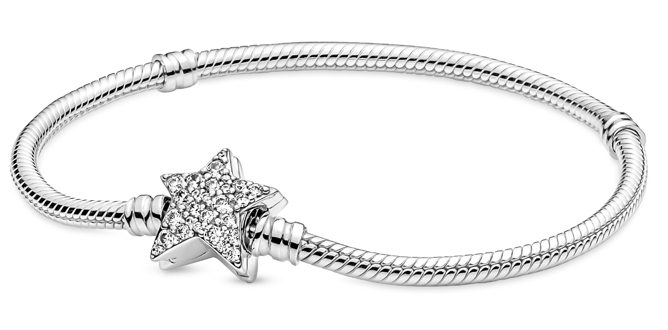 Pandora Moments Star Clasp Snake Chain Bracelet armband 599639C01