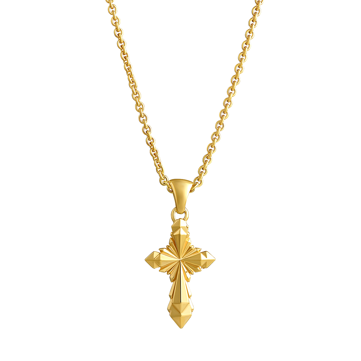 Lempikoru Cuirass guldpläterad silver korshalsband stor 59 290 00 500