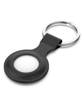 Tiera silikon Apple AirTag nyckelring svart