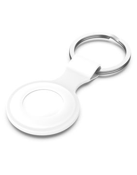 Tiera silikon Apple AirTag nyckelring vit