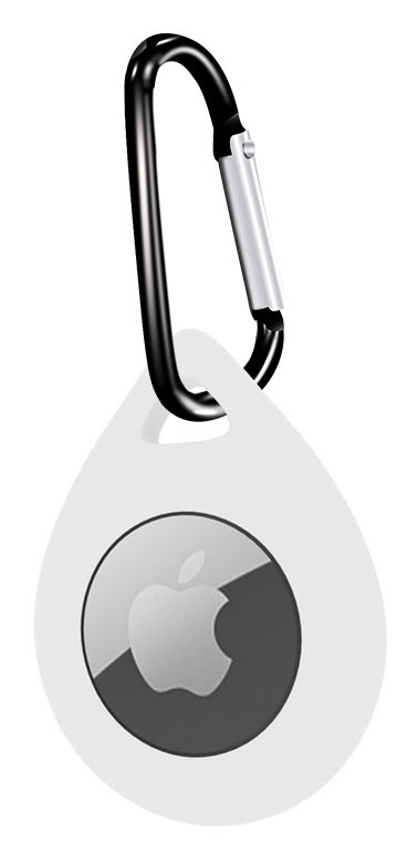 Tiera Apple AirTag silikon droppformat skal vit