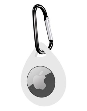 Tiera Apple AirTag silikon droppformat skal vit
