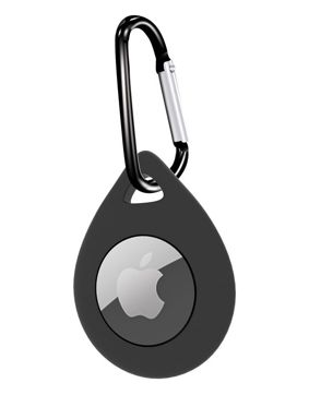 Tiera Apple AirTag silikon droppformat skal svart