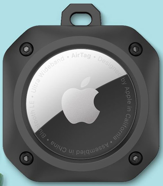 Tiera Apple AirTag tåligt skal svart