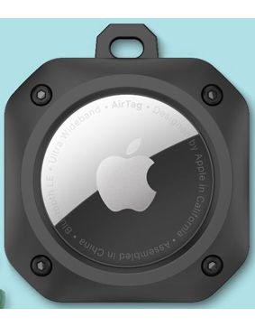 Tiera Apple AirTag tåligt skal svart