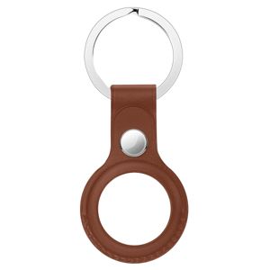 Tiera läder Apple AirTag nyckelring brun main product photo