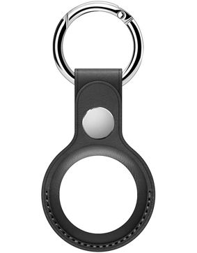 Tiera konstläder Apple AirTag hållare svart