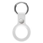 Tiera konstläder Apple AirTag hållare vit