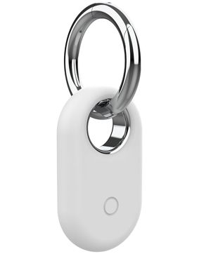 Tiera silikon Samsung Galaxy SmartTag 2 nyckelring vit