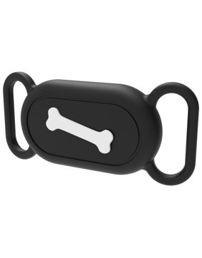 Tiera Samsung Galaxy SmartTag 2 hund/katthalsbandsfodral svart