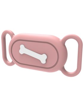 Tiera Samsung Galaxy SmartTag 2 skyddsfodral för hund/katthalsband pink