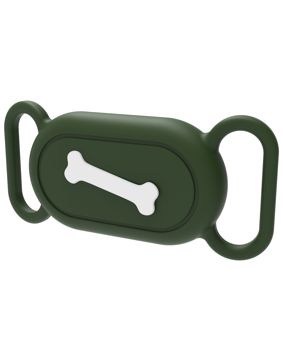 Tiera Samsung Galaxy SmartTag 2 hund/katthalsbandsfodral mörk grön