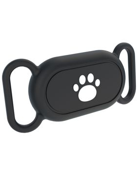 Tiera Samsung Galaxy SmartTag 2 hund/katthalsbandsfodral svart