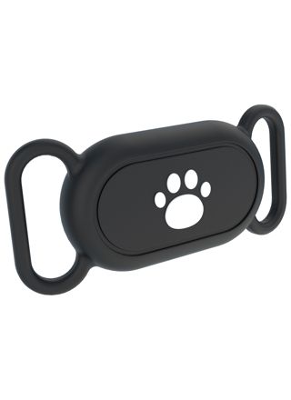 Tiera Samsung Galaxy SmartTag 2 hund/katthalsbandsfodral svart