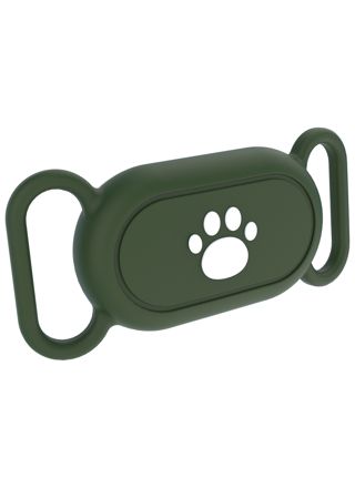 Tiera Samsung Galaxy SmartTag 2 skyddsfodral för hund/katthalsband mörk grön