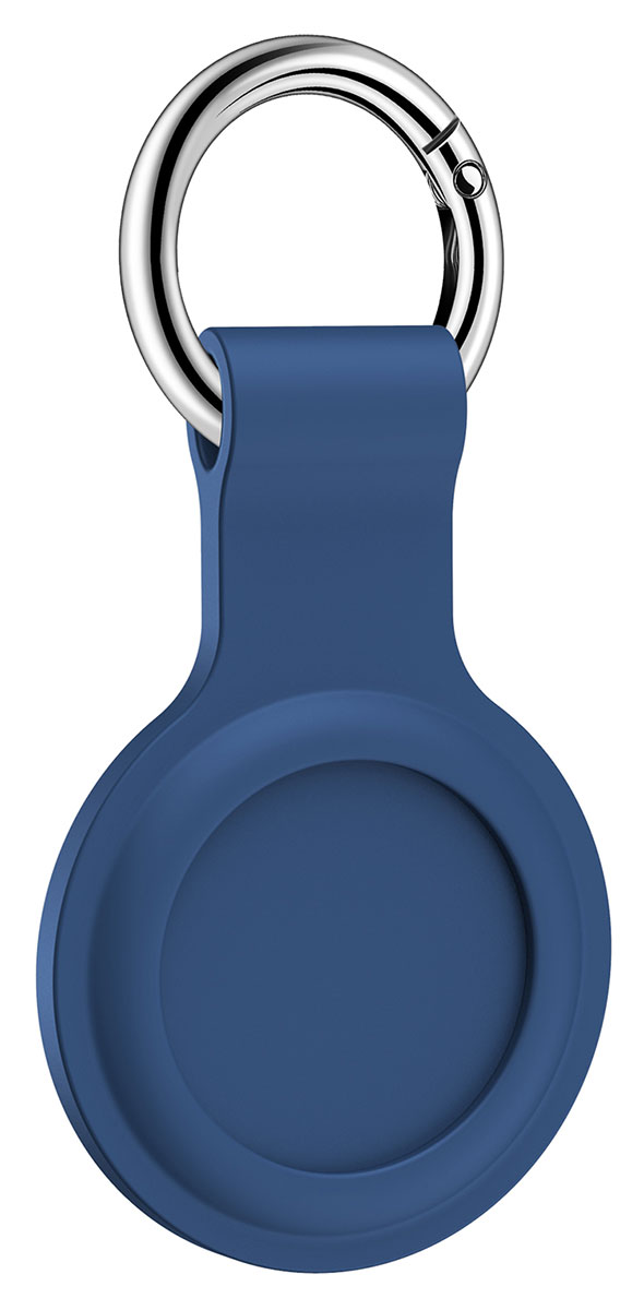Tiera silikon Apple AirTag nyckelring hållare blå
