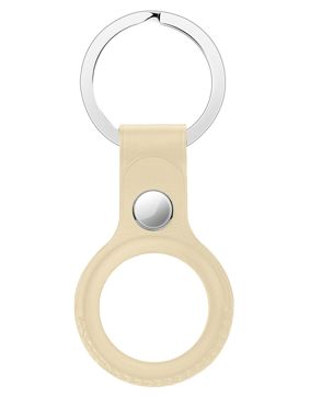 Tiera läder Apple AirTag nyckelring khaki