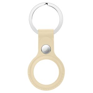Tiera läder Apple AirTag nyckelring khaki main product photo