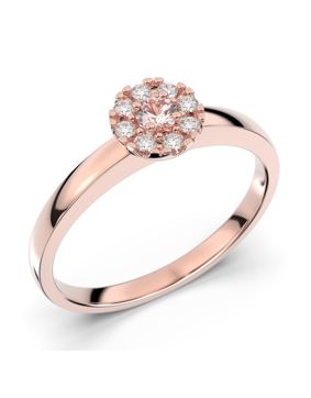 Festive Bella morganit halo-diamantring 606-015M-PK