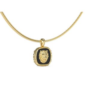 GUESS Lion King guld och svartfärgat lejonhalsband JUMN04002JWYGBKT/U