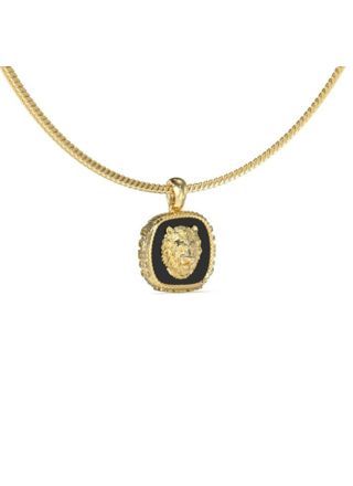 GUESS Lion King guld och svartfärgat lejonhalsband JUMN04002JWYGBKT/U