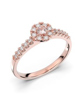 Festive Bella morganit halo-diamantring 607-025M-PK