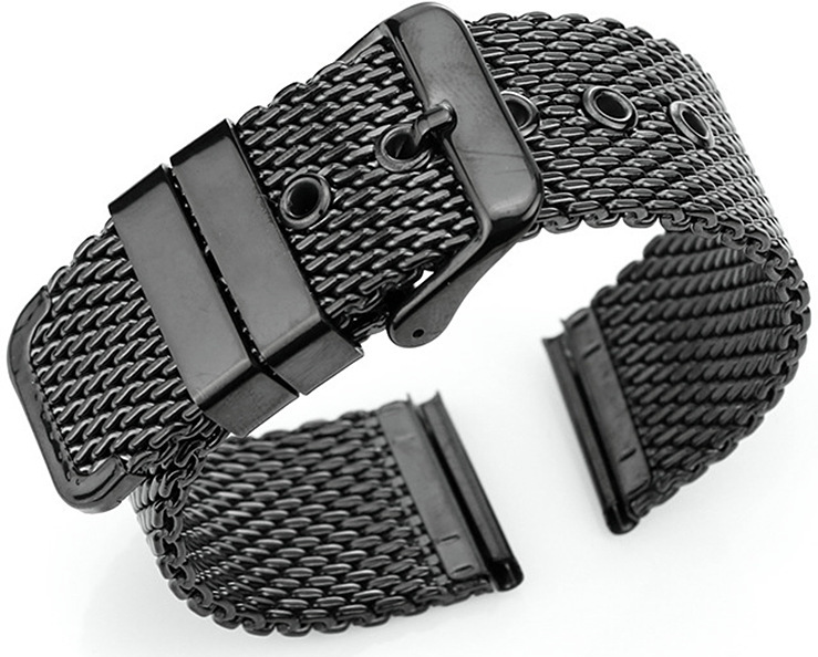 Tiera tjock mesharmband svart