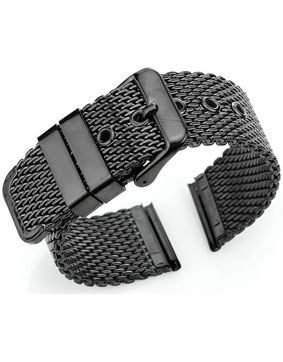 Tiera tjock mesharmband svart