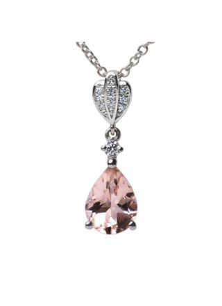 Kohinoor vitguld diamant-morganitberlock 123-P9007VMO