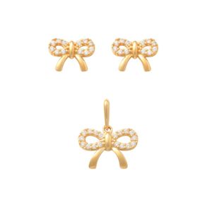 Lykka Symbols guld smycke set rosett main product photo