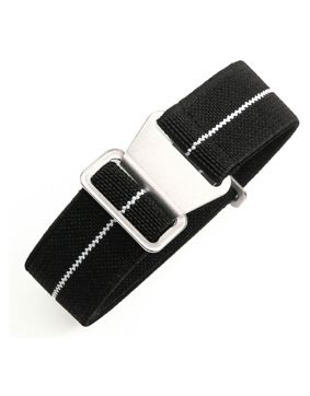 Tiera flexibelt paranato-klockarmband svart-vitt