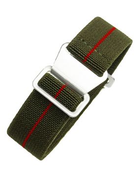 Tiera flexibelt nato klockarmband grönt-rött