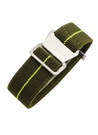 Tiera flexibelt paranato-klockarmband grönt-gult