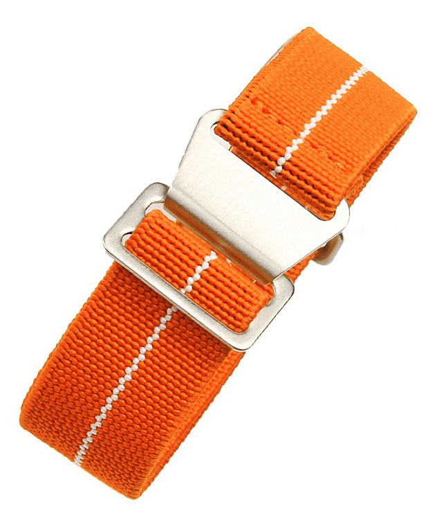 Tiera flexibelt paranato-klockarmband orange-vitt