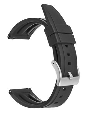 Tiera svart silikongummi klockarmband