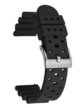 Tiera svart FKM-gummi klockarmband
