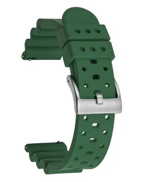 Tiera militärgrönt FKM-gummi klockarmband