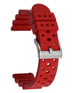 Tiera rött FKM-gummi klockarmband