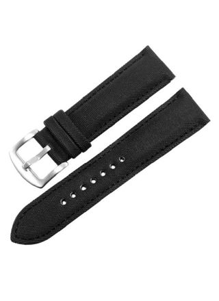 Tiera nylon och läder klockarmband svart