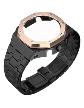 Tiera Casio GA-2100 custom mod kit svart-roseguld