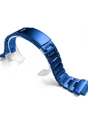 Tiera Casio DW5600 stålklockarmband blått
