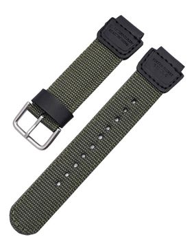 Tiera Casio nylonklockarmband grönt för klockor AE-1000W / F-108WH / SGW-300H