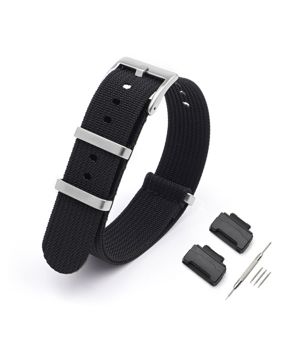Tiera Casio GA-100 / GA-110 / GA-120 / GA-140 / GA-150 -serie nylonklockarmband svart