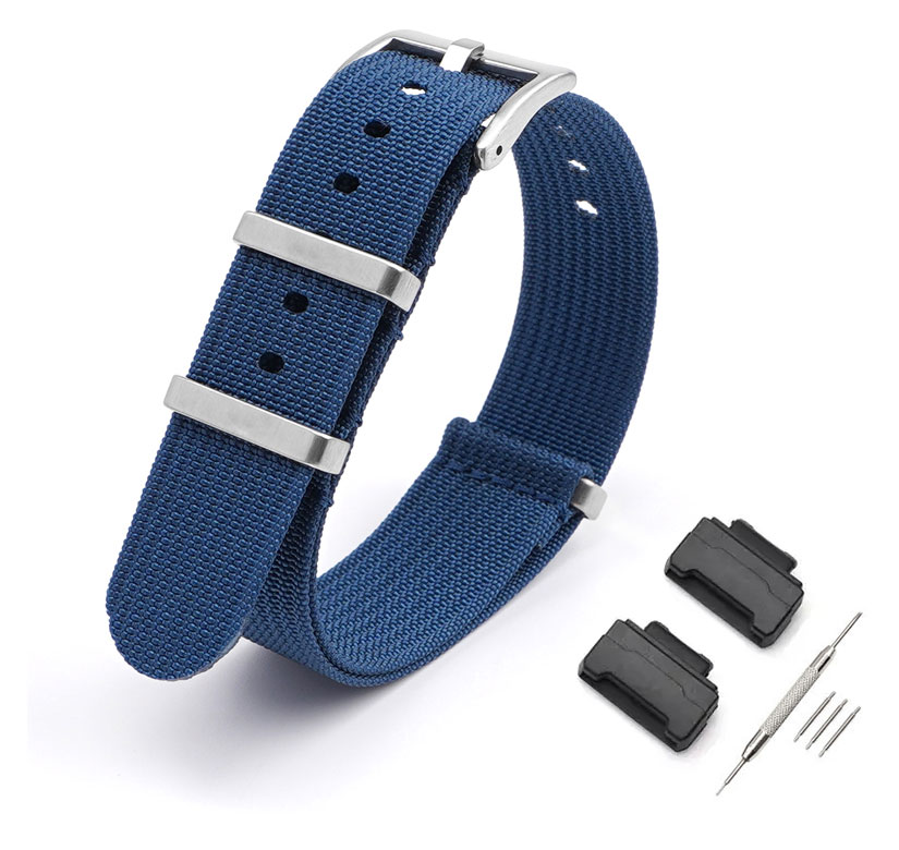 Tiera Casio GA-200 / GA-300 / GA-400 / GA-700 / GA-710 / GA-900 -serie nylonklockarmband blått