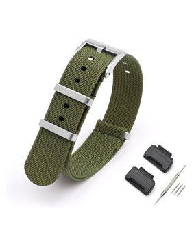 Tiera Casio GD-100 / GD-110 / GD-120 / GD-140 -serie nylonklockarmband grönt