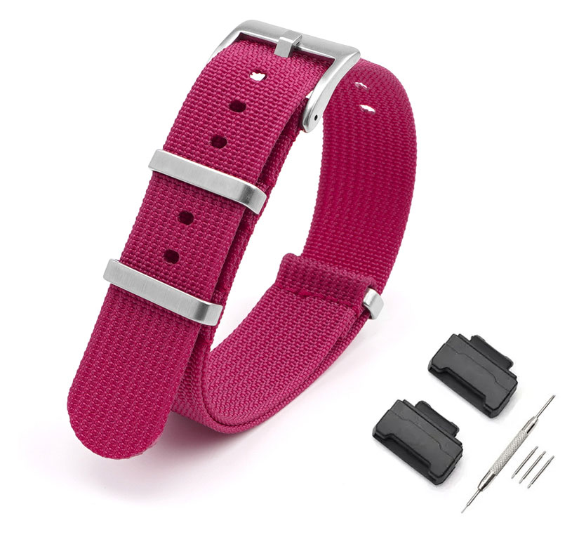 Tiera Casio DW-5600 / DW-6900 / DW-9052 -serie nylonklockarmband rött