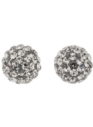 Silver Bar kulaörhängen pave blue diamond 6 mm 6322