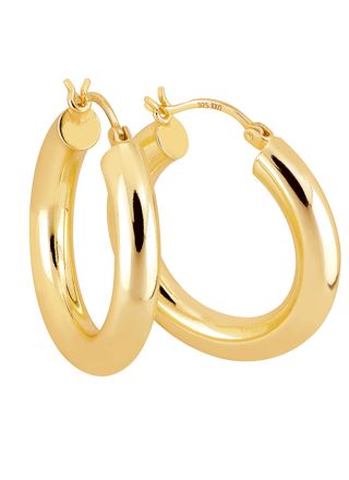 Lykka Casuals silverörhängen guldplaterad 5 x 30 mm