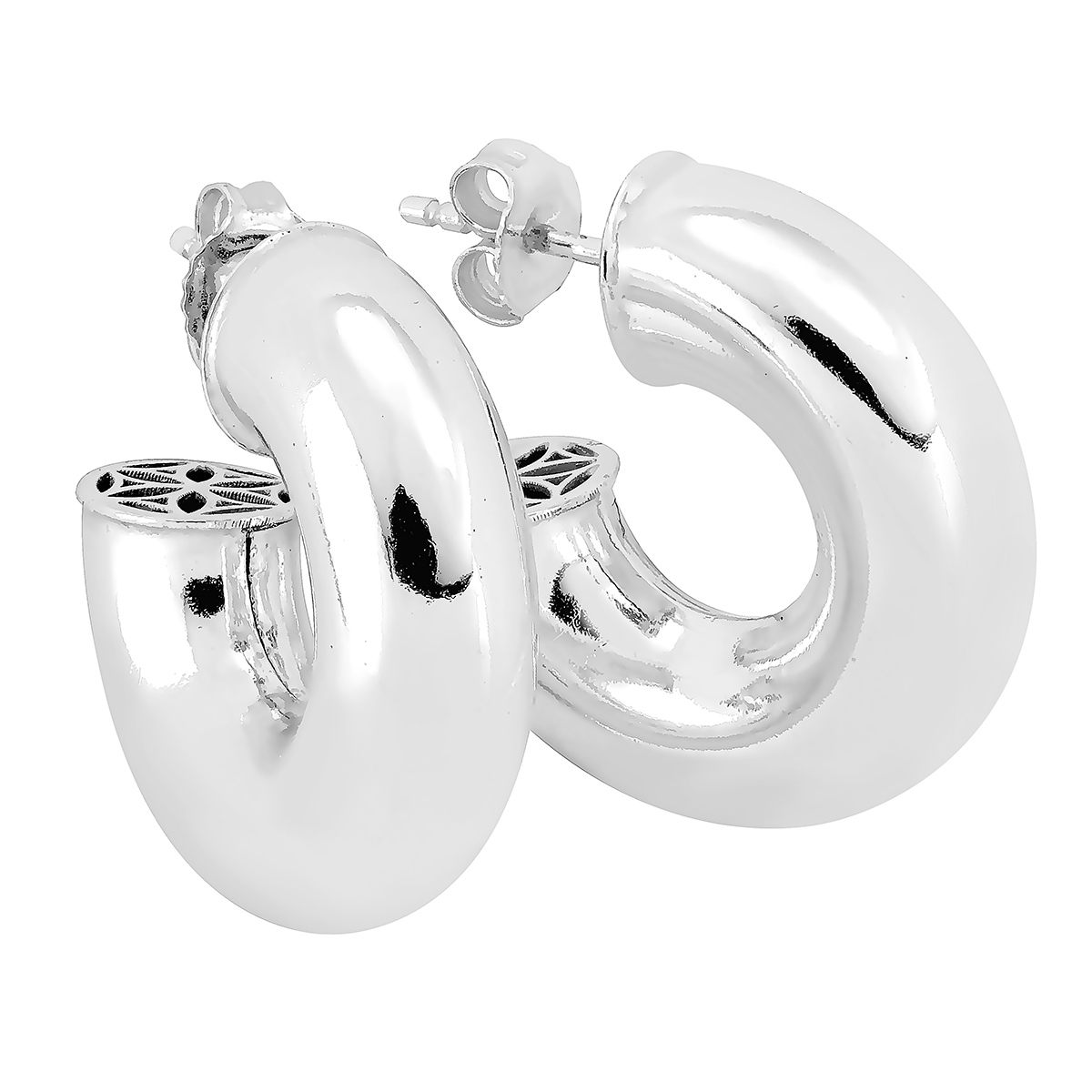 Lykka Casuals silverörhängen 8 x 25 mm 