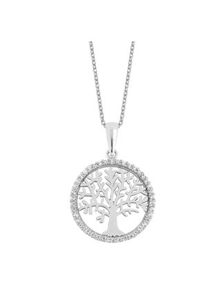 Lykken Symbols Tree of Life silverhalsband